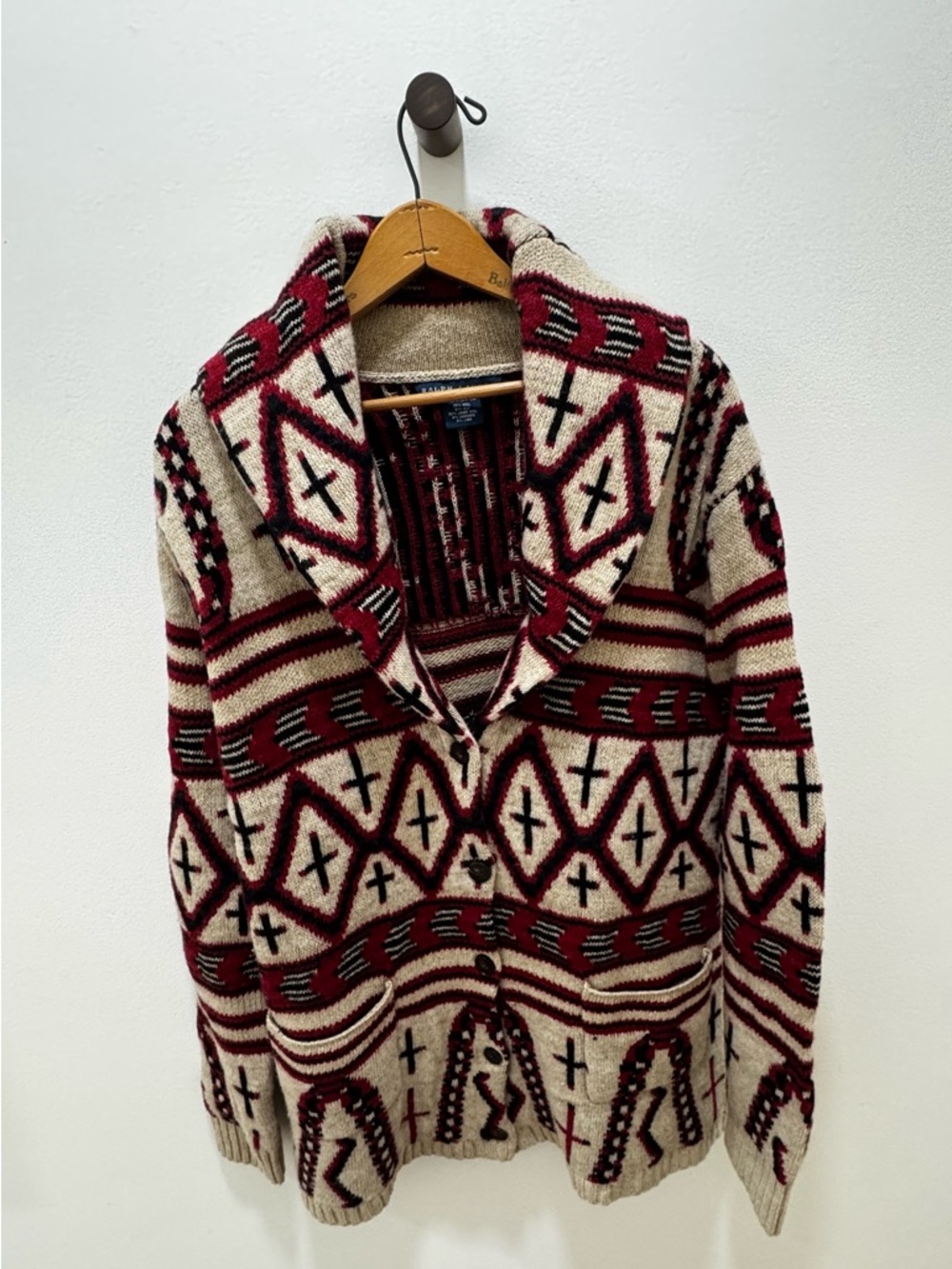Ralph Lauren Southwestern Cardigan Shawl Collar Luxury knit M